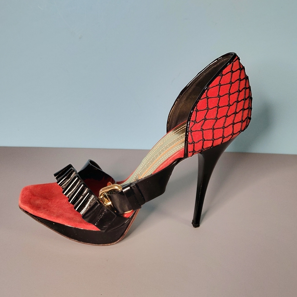 Gianmarco Lorenzi Black and Red Shoes